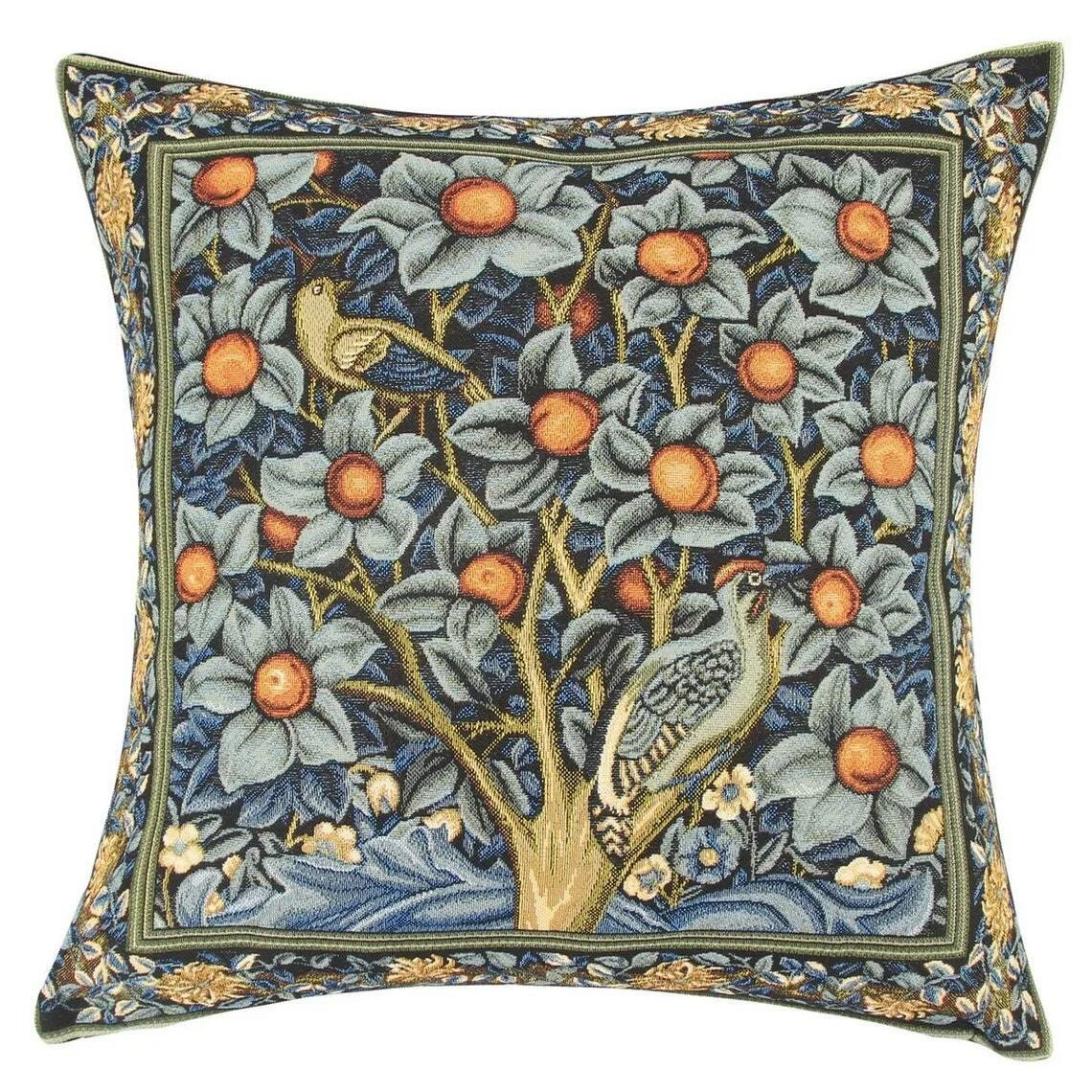 William Morris Woodpecker Tapestry Pillow Case