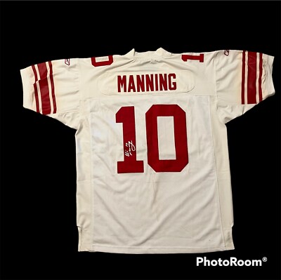 Autographed Eli MANNING New York Giants REEBOK Jersey 50 SIGNED