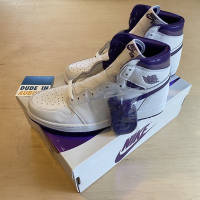 Air Jordan 1 High Metallic Purple Size 11.5 W/10 M Court Purple | eBay