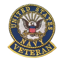 UNITED STATES NAVY VETERAN (3-1/2") Military Patch PM5126 EE