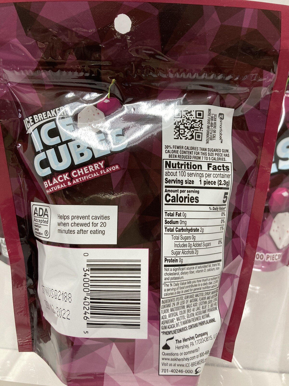 (X3) Ice Breakers, Ice Cubes, Black Cherry, Sugar Free Gum, 100 pcs., see descr. eBay