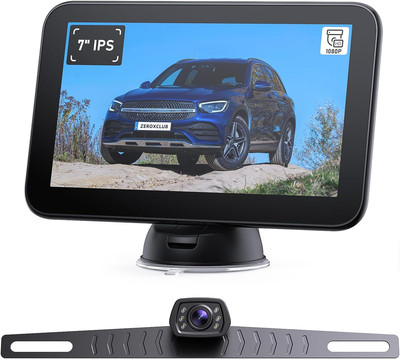 Wired Backup Camera Kit with 7'' Monitor, HD 1080P Display for Car Truck/Pickup/S