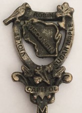 Wisconsin Madison Pewter Vintage Souvenir Spoon US Collectible