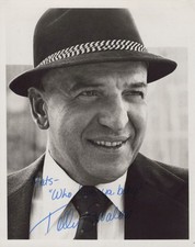 Telly Savalas New York smiling Kojak catchphrase 1970s - HAND SIGNED Photo Telly Savalas New York smiling Kojak catchphrase 1970s - HAND SIGNED Photo