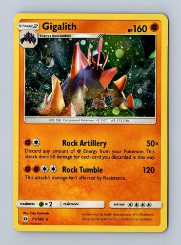 Gigalith (Cosmos Holo SWIRL🌀) Blister Exclusives 071/149 LP Pokemon - product listing photo