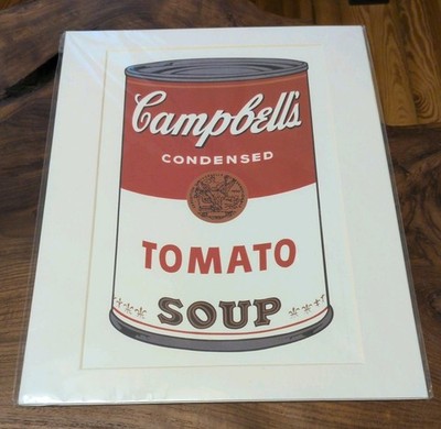 Vintage CAMPBELL'S SOUP Andy Warhol  Art Matted Print 11x14 MCGAW GRAPHICS