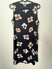 Tommy Hilfiger Navy Floral Print Sleeveless Dress; Size 12 Brand NEW with Tag