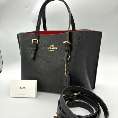 Coach Mollie Tote 25 Women's Leather Crossbody Bag - Silver