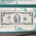 $2 Federal Reserve Note Series 1995 Star Note J20006778* in Folder — photo 4