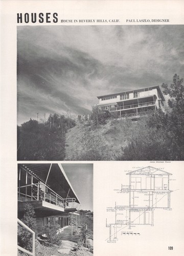 1941 Article * Paul Laszlo House Beverly Hills CA * Paul Laszlo Architect - Afbeelding 1 van 3