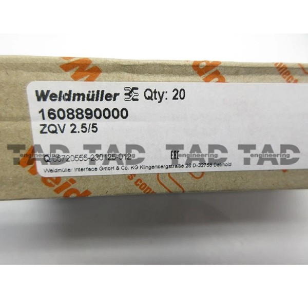 WEIDMULLER ZQV 2.5/5 1608890000 Cross-connector 5 Poles Yellow New ✦KD