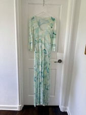 Emilio Pucci Printed Knit Long Sleeve Maxi Dress