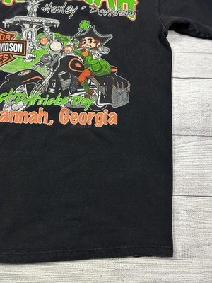Vintage 1999 Harley Davidson Savannah GA St Patrick's Day T Shirt