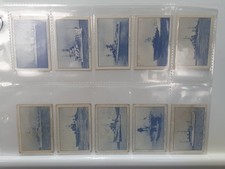 1940's Daily Mail Overseas Cigarette Cards, x10 Naval Vessels (Lot9)(Cig1)