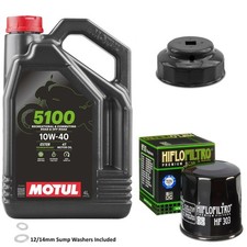 CB1100 X-11 SF Oil and Filter Kit Motul 5100 10w40 4L Honda 2002 Inc Wrench
