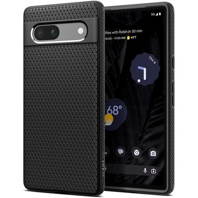 Handyhülle für Pixel 7A Spigen Silikon Case Cover Futeral Hülle Tasche Schwarz