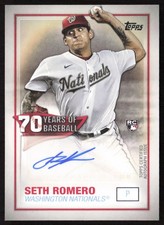 2021 Topps 70 Years of Baseball Autographs Seth Romero #70YA-SR Nationals
