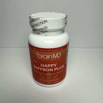 BrainMD Daniel Amen 3-in-1 Happy Saffron Plus - Mood, Memory, Sexual, 90 Caps
