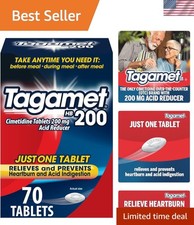 Tagamet HB 200 mg Cimetidine Acid Reducer and Heartburn 70 Count Pack of 1