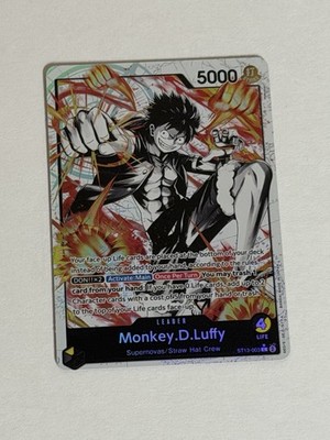 One Piece Card Game Monkey D Luffy ST13-003 Parallel ENGLISH Off Center