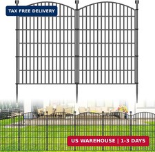 10 Panels No Dig Decorative Garden Fence - 40 in H x 23.6 ft L , Dog Fence Ou