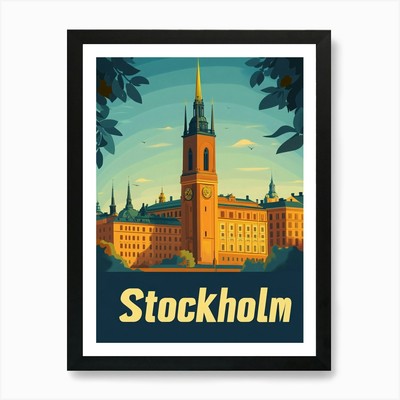Aihrgdesign A Retro Reiseposter F Gerahmtes Wandbild Poster Leinwanddruck Bild