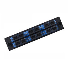 6 Duplex SC/UPC Fiber Patch Panel Singlemode Blue Adapters 12 Ports
