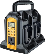 4-Port 350W Power Inverter for Dewalt 20V Battery Portable DC 20V to AC 110-120V