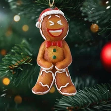 ElectricWise Funny Gingerbread Christmas Decorations, Biscuit Christmas Tree ...