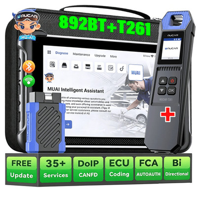 MUCAR 892BT+T261 TPMS Programmer MUAI-Diagnostic Scanner CANFD&DOIP 35 Resets