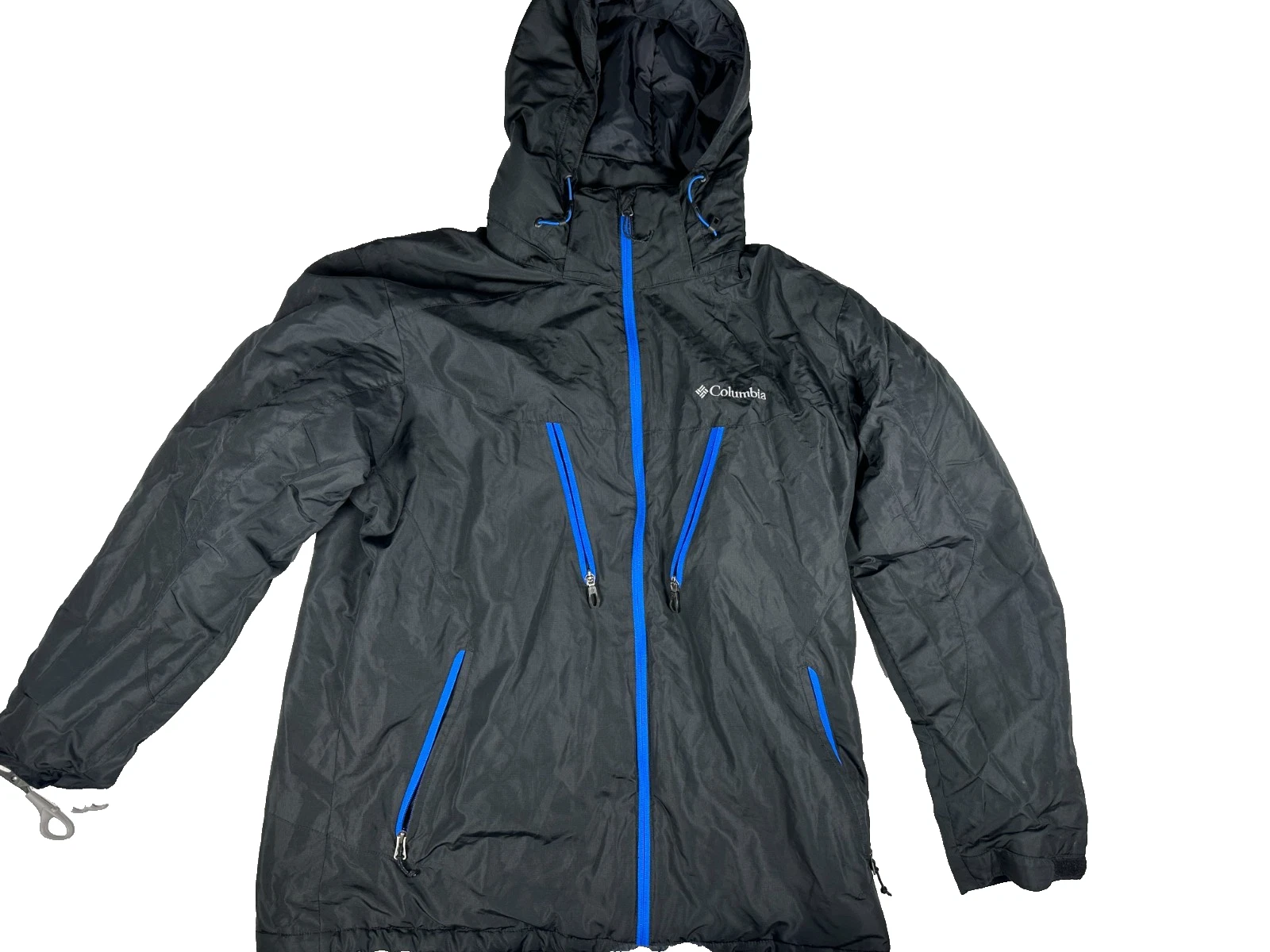 Columbia Mens Large Insulated Jacket Gray Blue Full Zip Removable Hood
Opens in a new window or tab