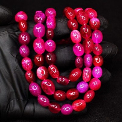 3 Strand Exclusive Ruby 720.00 Cts Beads Wonderful Necklace Jewelery RK 34 E764