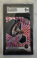 2020-21 Mosaic Jaden McDaniels Pink Swirl Prizm Rookie Card 4/11 Timberwolves RC