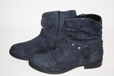 Ankle Boots Biker Boots Stiefeletten SPM Gr39 Echtleder dunkelblau neuwertig