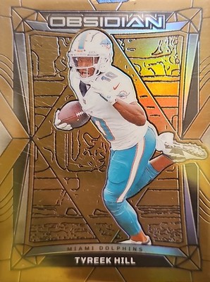 🔥🔥2024 PANINI OBSIDIAN #121 TYREEK HILL GOLD 10/10 AND JERSEY MATCH🔥🔥