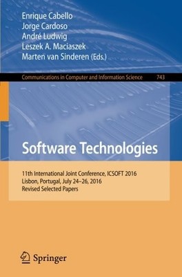 SOFTWARE TECHNOLOGIES: 11TH INTERNATIONAL JOINT By Enrique Cabello & Jorge NEW