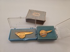 Pan Am Airways (PAA) Stewardess Pin 4th Issue 10 Karat & GF 5th Issue Pin 