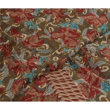 Sanskriti Vintage Sarees Multi Pure Georgette Silk Printed Sari Craft Fabric
