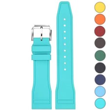 Premium 20 21 22mm FKM Rubber Watch Band Strap Dustproof Bracelet Quick Release
