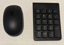 Wireless Numeric Keypad Mini 2.4G 19 Keys Number Pad and Mouse w/Batteries - New