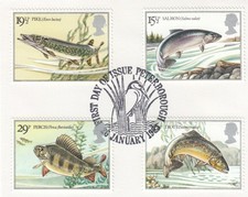 River Fish GB Used Peterbough (c) 1983 ON PIECE (150132)