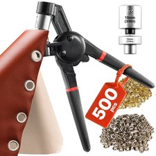 VEVOR Grommet Tool Kit 500 PCS 3/8 Inch Metal Eyelets Grommets in Gold Silver