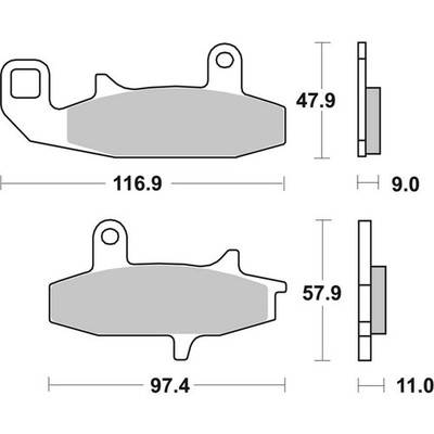 Gratis Versand Organische Bremsbeläge BREMBO 07SU1509 Für Motorrad Neu