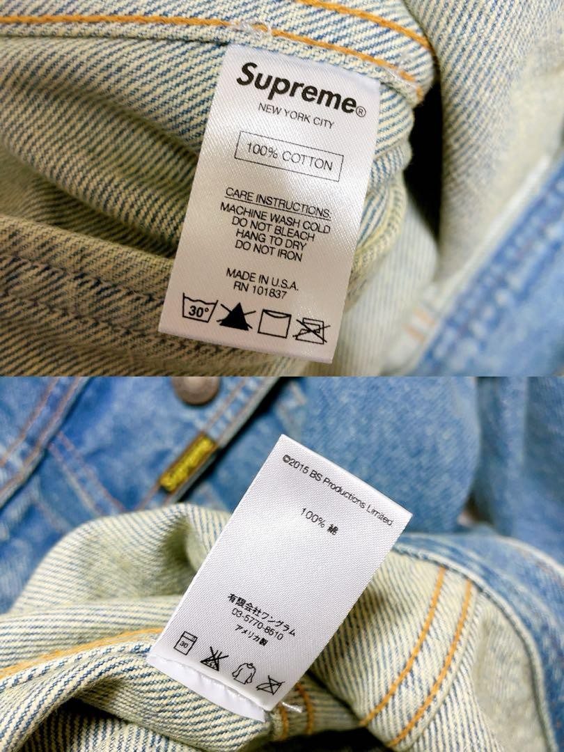 Supreme Washed Blue Color 16 SS Black Sabbath Denim Trucker Supreme Washed Blue Color 16 SS Black Sabbath Denim Trucker