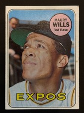 Maury Wills | Montreal Expos | 1969 Topps #45 | Vintage | EX