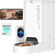 Automatic Cat Feeder with Camera, 1080P HD Video with Night Vision, 2.4G Wifi Pe