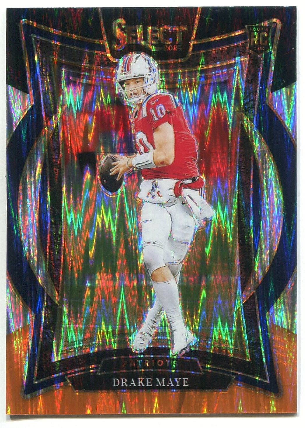 2024 Panini Select - Drake Maye #27 Black & Gold Shock Prizm (RC) Rookie Card