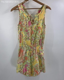 Lilly Pulitzer Womens Multicolor Floral Sleeveless One Piece Romper Size S