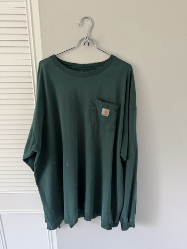 VTG Carhartt Thrashed WIP Long Sleeve Shirt 2XL