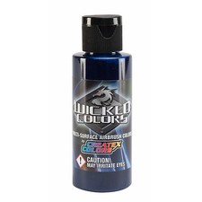 Createx Wicked Colors W008 Deep Blue 2oz. water-based universal airbrush paint